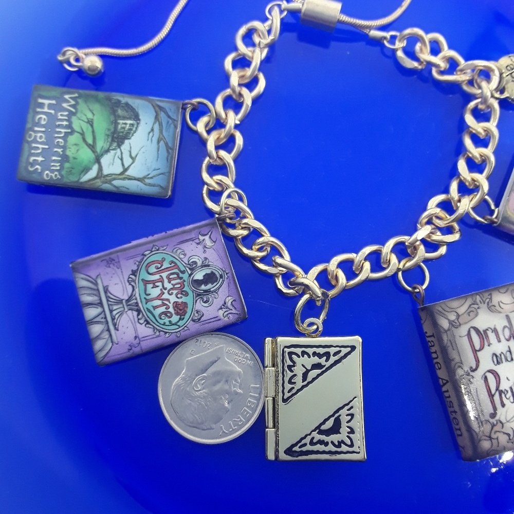 Women Authors Book Adjustable Charm Bracelet - Picture 4 of 5